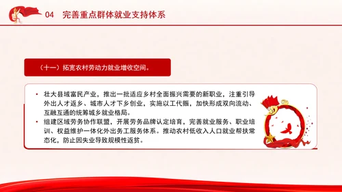 关于实施就业优先战略促进高质量充分就业的意见全文学习PPT