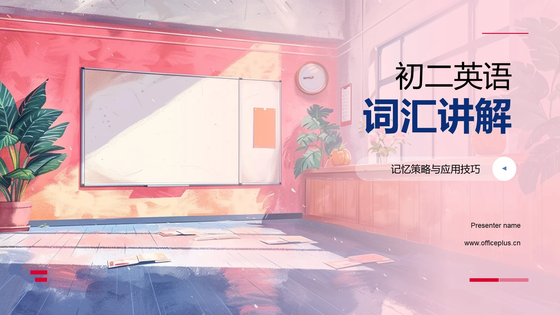 初二英语词汇讲解PPT模板