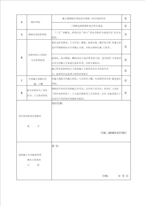 建筑施工安全隐患排查整治工作方案