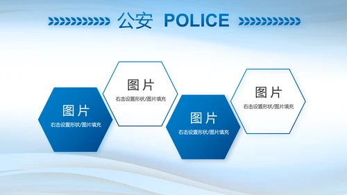 蓝色大气警察述职报告动态PPT模板