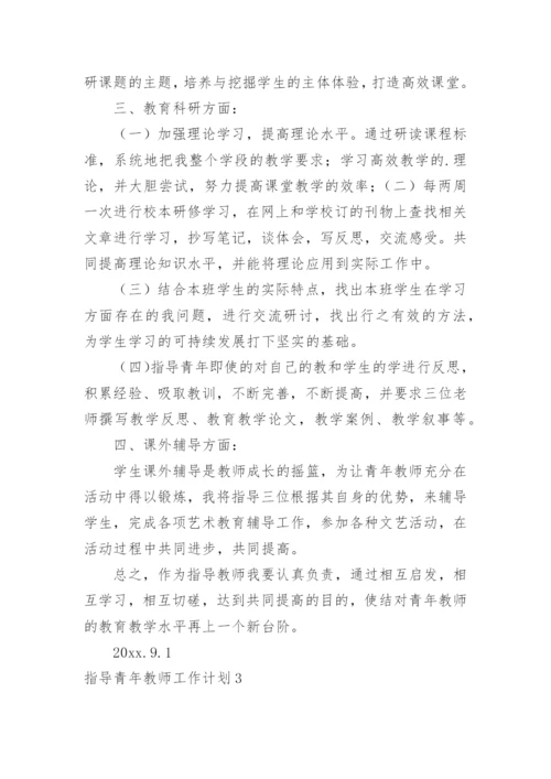 指导青年教师工作计划.docx