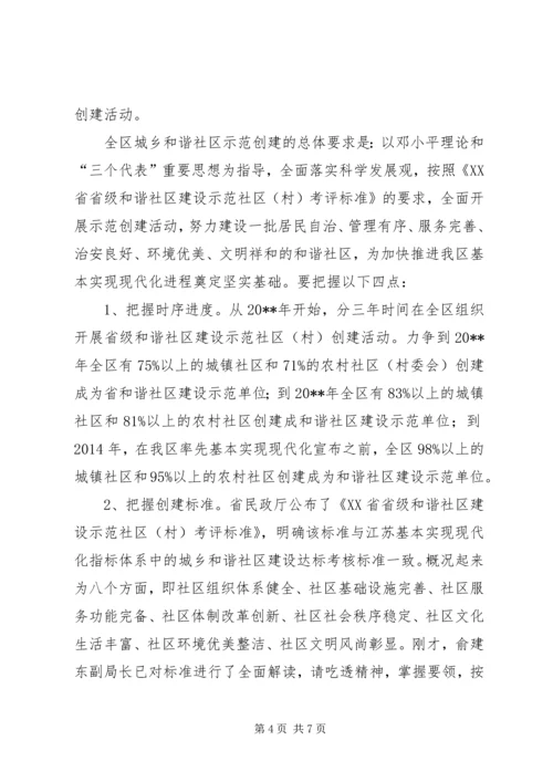 城乡和谐社区建设推进会讲话.docx