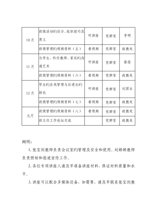 班主任培训专题方案.docx