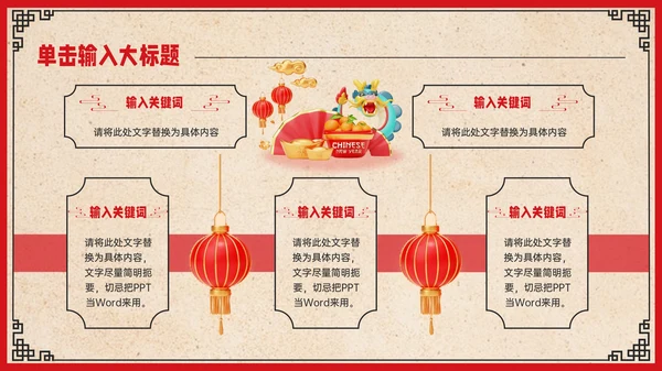 红色中国风恭贺新春营销策划PPT模板