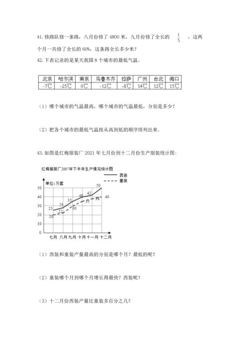 六年级小升初数学解决问题50道及参考答案【新】.docx