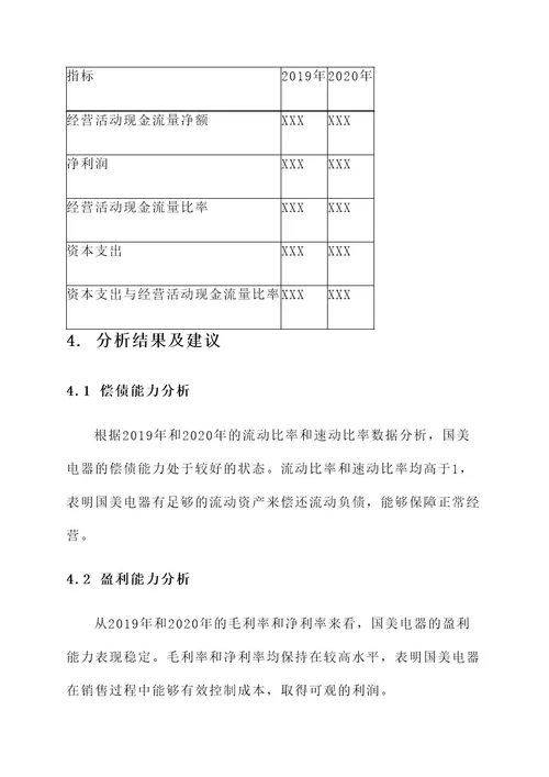 国美电器财务分析解决方案