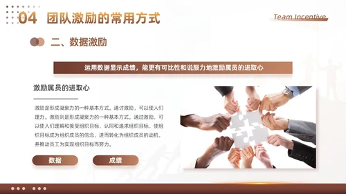 棕色大气商务励志如何做好团队激励企业管理工作总结PPT模板