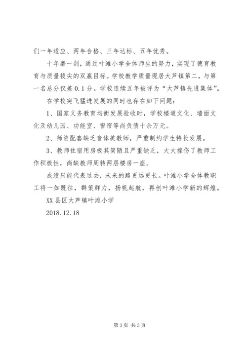 学校长XX年年终检查汇报材料.docx