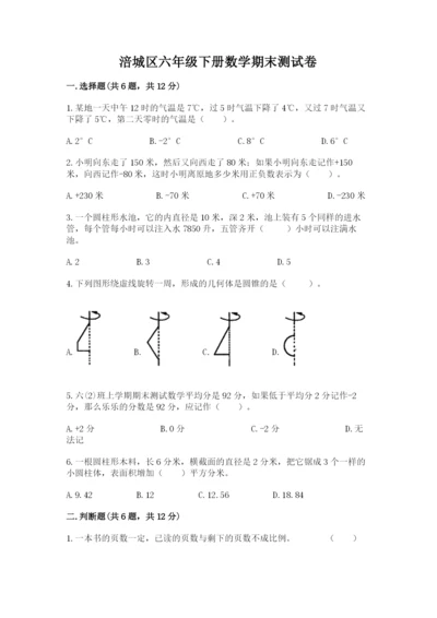 涪城区六年级下册数学期末测试卷及1套参考答案.docx