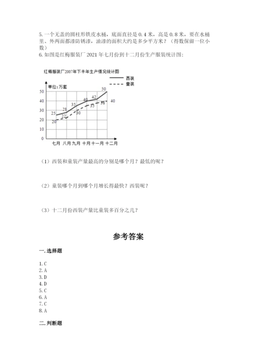 冀教版六年级下册期末真题卷及参考答案（考试直接用）.docx