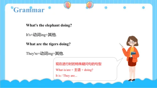Module 3 Unit 2 What's the elephant doing 课件(共43张P