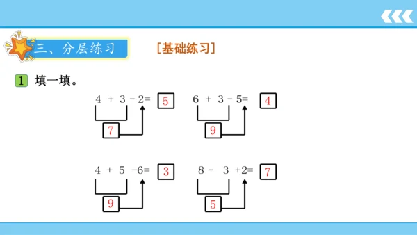 【新教材】人教版数学一年级上册5 6~10的认识和加减法第5课时 加减混合  课件(共18张PPT)
