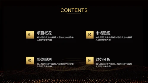 黑金奢华创业计划书通用PPT模板