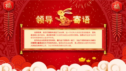 兔年春节联欢晚会2023开门红年会PPT