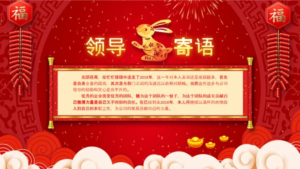 兔年春节联欢晚会2023开门红年会PPT
