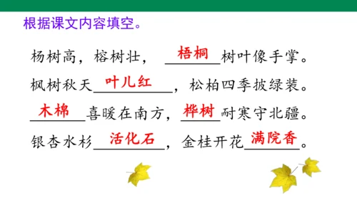 部编版语文二年级上册第二单元复习课件
