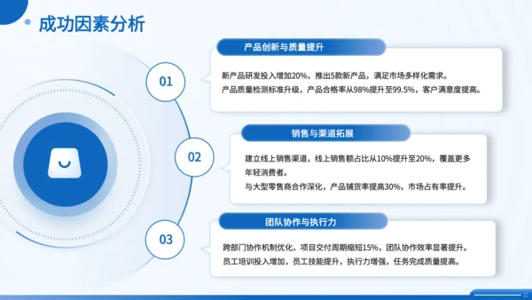 蓝色简约商务风制造业工作总结PPT
