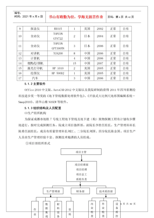 工程地下管线探测及建筑物探测技术设计书范本.docx