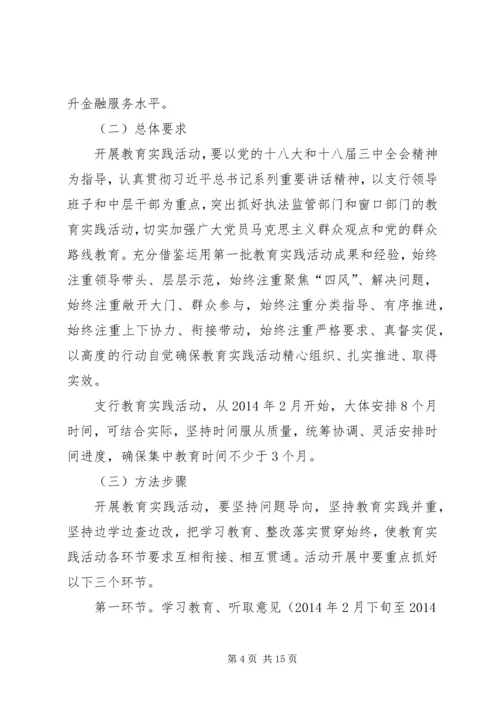 银行开展党的群众路线实施方案.docx