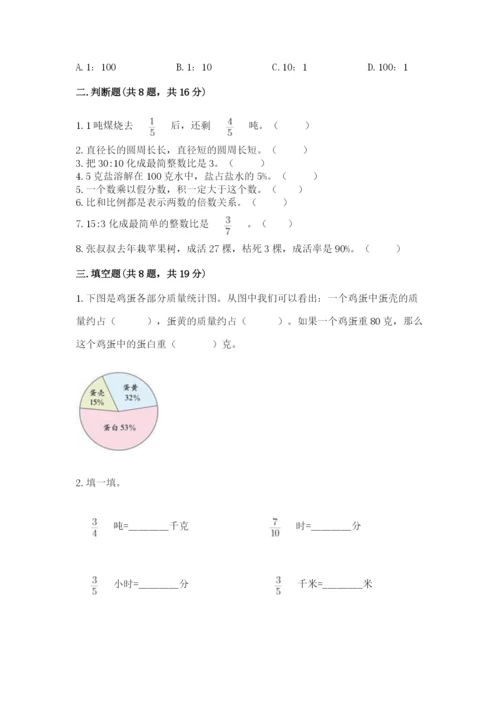 2022人教版六年级上册数学期末卷精编.docx