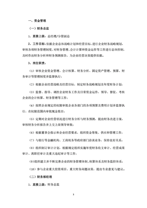 公司企业岗位职责汇编（按管理职能划分）