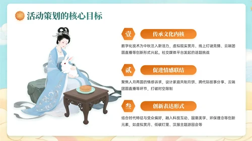 深绿黄色中国风关于中秋节活动策划PPT模板