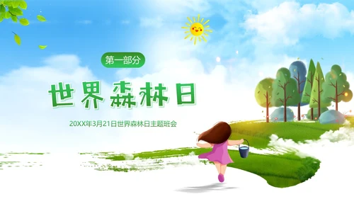 世界森林日保护森林爱护地球主题班会PPT课件