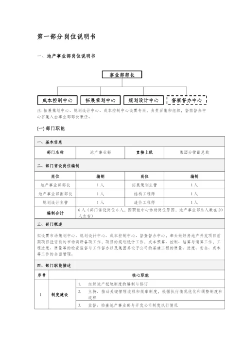 房地产公司组织结构岗位说明书-XXXX0211.docx