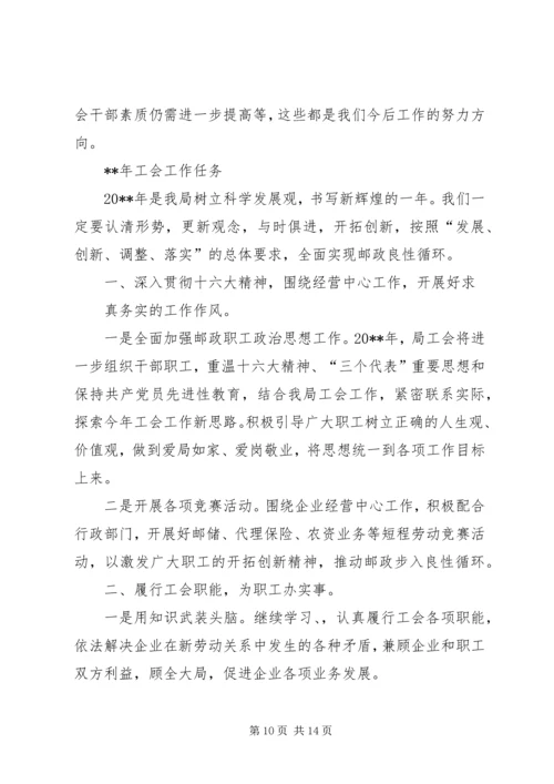 县邮政工会二00四年工作报告.docx