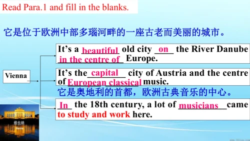外研七下Moudle 12 Unit 2 Vienna is the centre of Europ