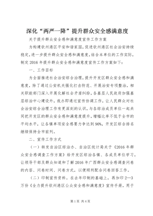 深化“两严一降”提升群众安全感满意度 (2).docx