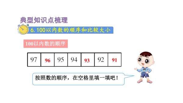 人教版（2023春）数学一年级下册 单元复习 分类与整理～100以内数的认识 课件(共46张PPT)