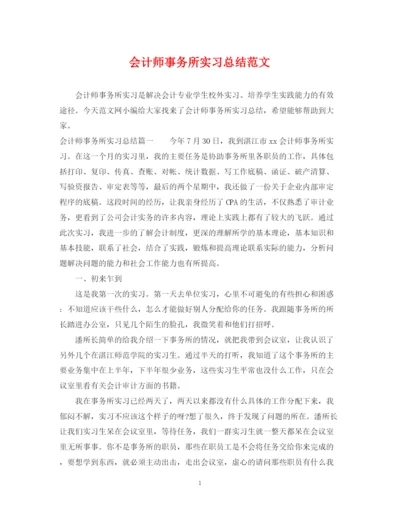 精编之会计师事务所实习总结范文.docx