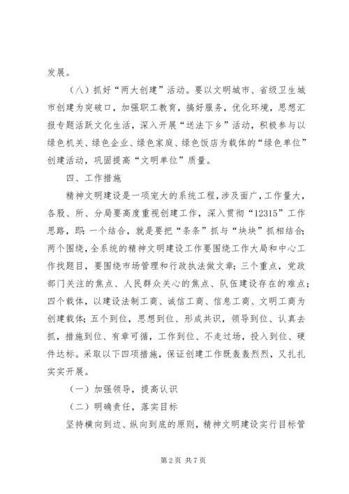 某县工商行政管理局XX年XX年精神文明创建规划 (4).docx