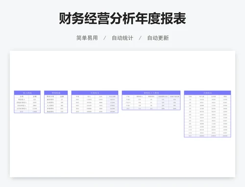 财务经营分析年度报表