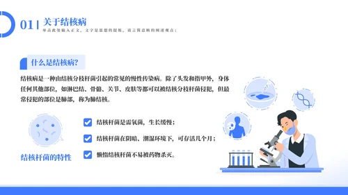 认识结核病知识科普主题教育模板