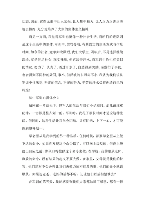 初中军训心得体会5篇 (2).docx
