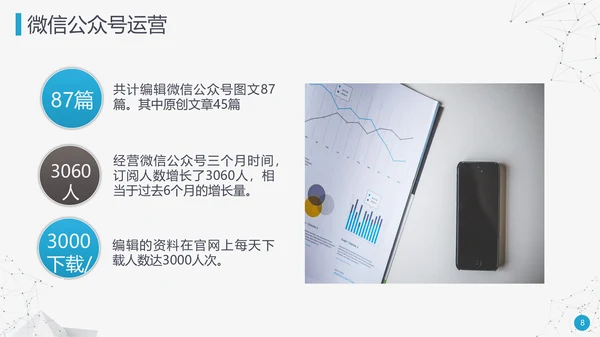 繁华都市岗位述职报告通用PPT模板