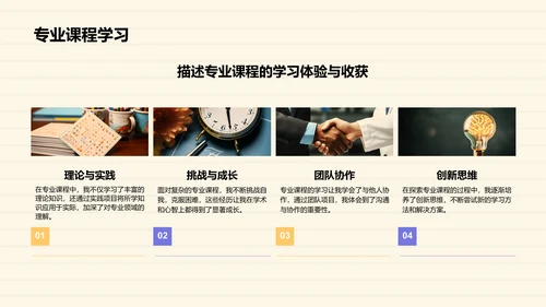 黄色商务风走进我的大学校园时光PPT模板