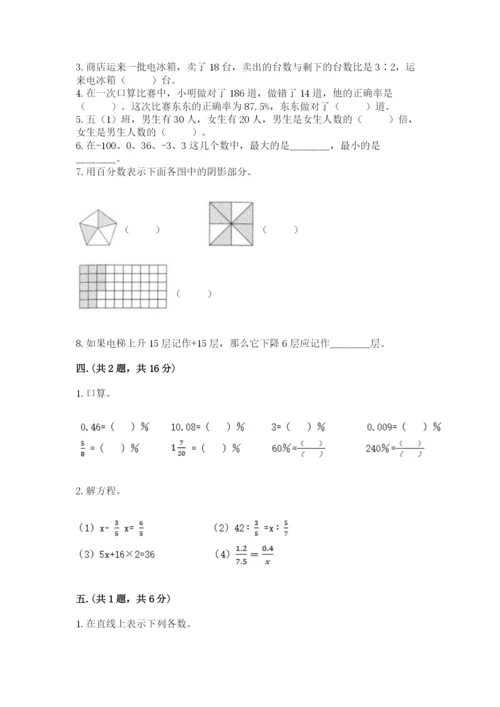 河南省平顶山市六年级下册数学期末考试试卷（能力提升）.docx