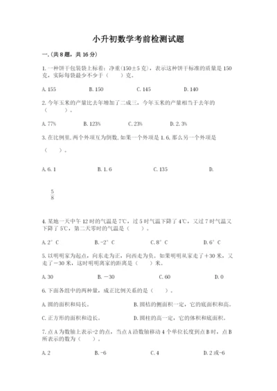 小升初数学考前检测试题精品（必刷）.docx