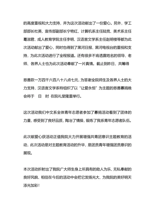 爱心募捐活动总结.docx