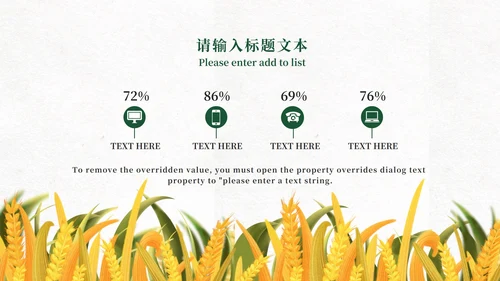 蓝色清新中国传统芒种节气PPT模板
