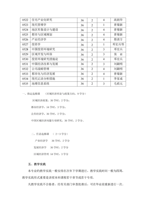 区域经济学专题研究生培养专题方案区域经济学专业硕.docx