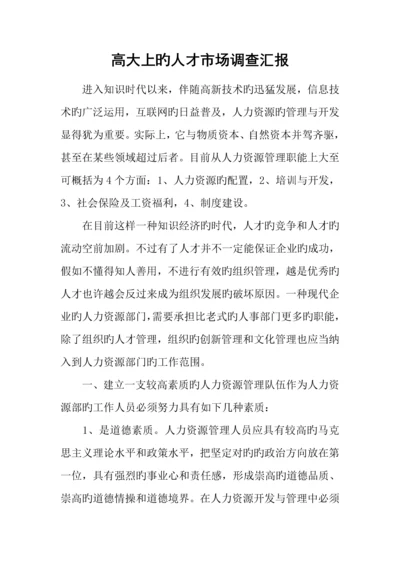 高大上的人才市场调查报告.docx