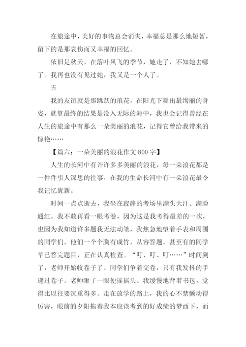 一朵美丽的浪花作文800字.docx