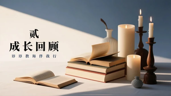 简约金色实景风谢师宴PPT模板