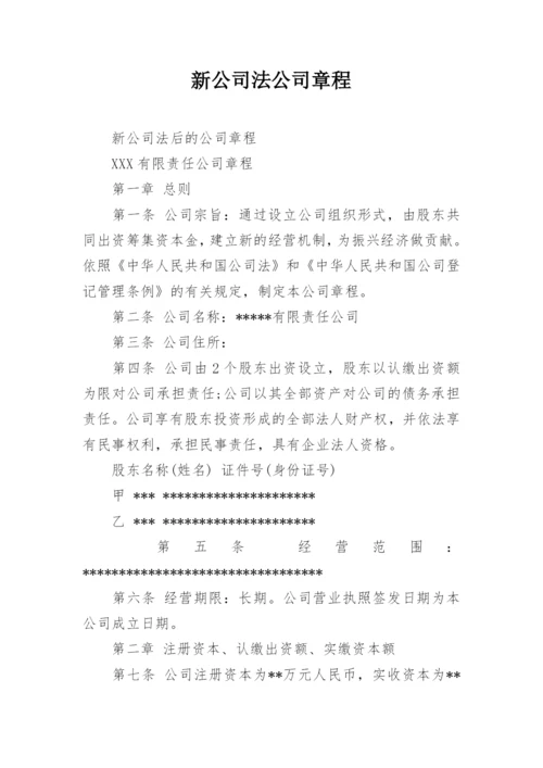 新公司法公司章程.docx