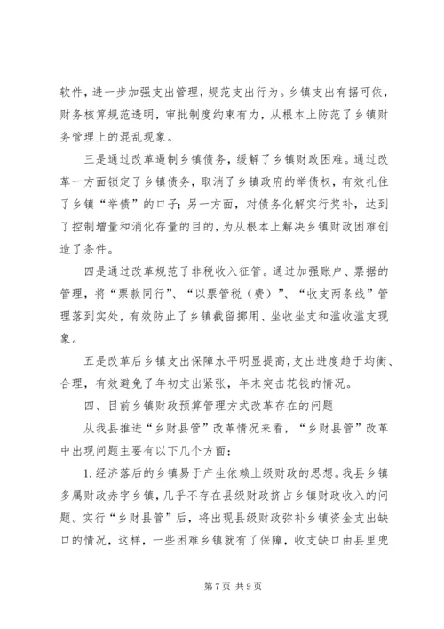 乡镇财政改革工作总结及下一步工作打算.docx