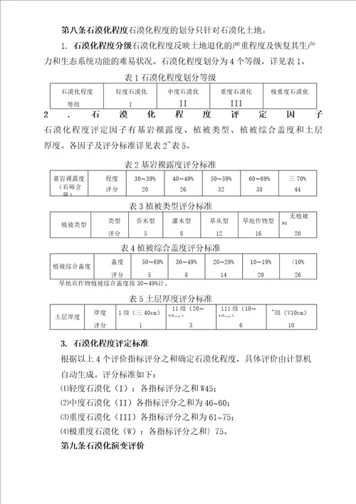 贵州省石漠化监测细则